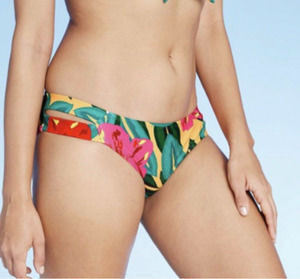 Kona Sol Bikini Bottoms Floral Medium Coverage Tab Side Hipster